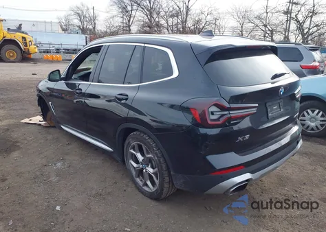 2022 BMW X3 Sdrive30I z USA, uszkodzony, nr VIN 5UX43DP03N9M51401
